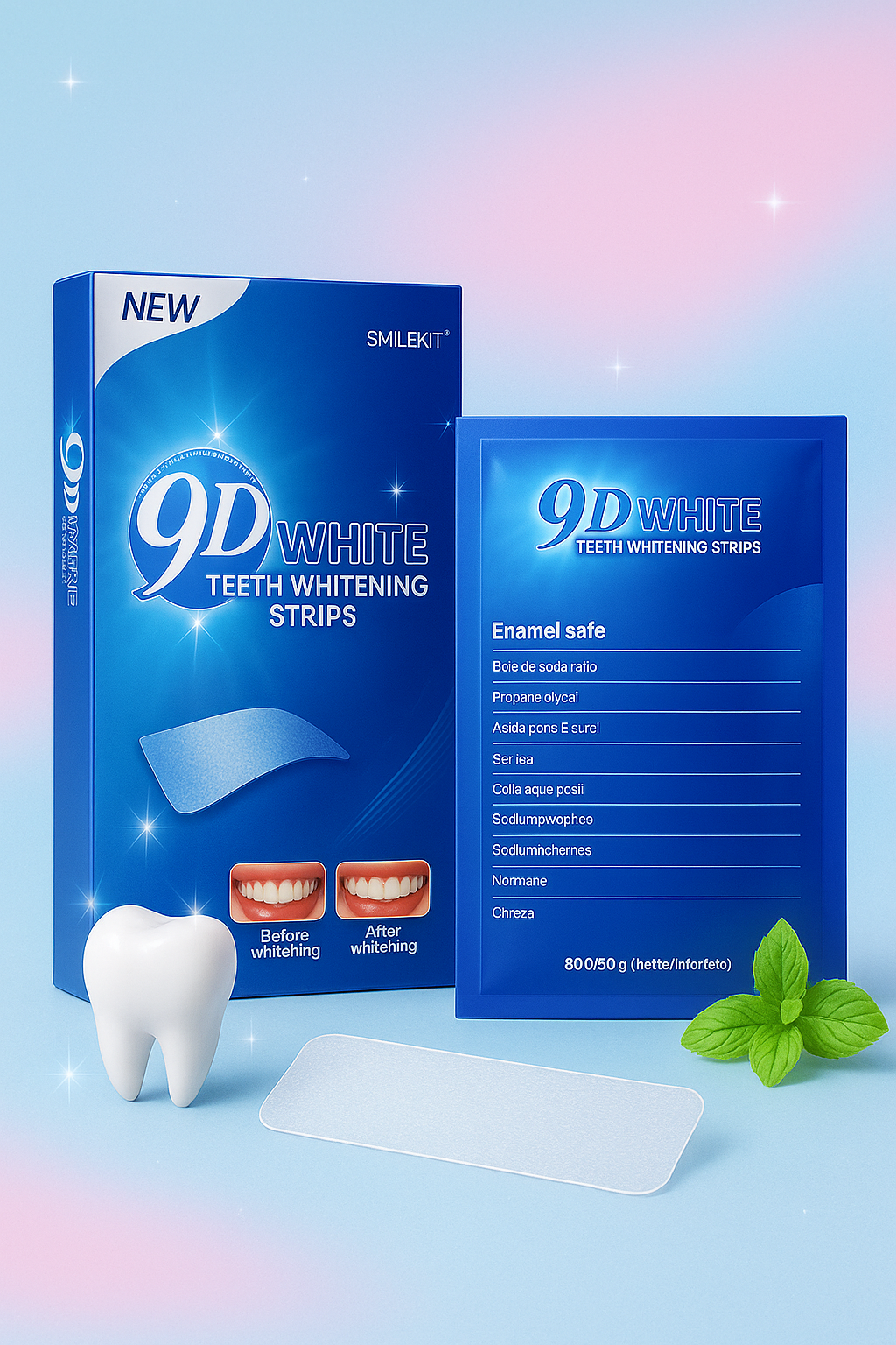 SmileKit 9D White – Bandes Blanchissantes Professionnelles pour les Dents